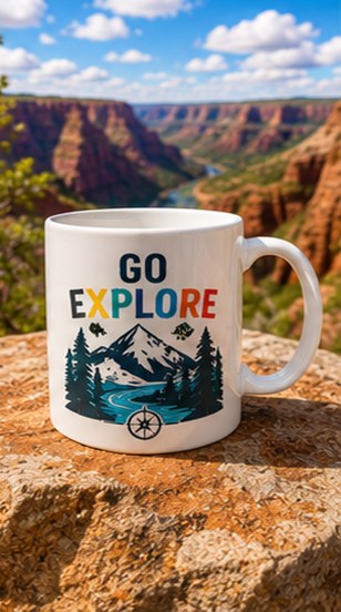 Custom outdoor sports club mug — full-colour sublimation